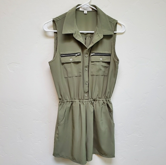 Love Tree Pants - Army Green Romper